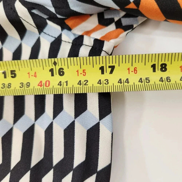 Mango Geometric Print Point Collar Shirt Size XS NWT - Picture 13 of 16